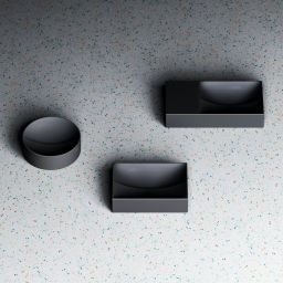 Clou Vale umywalka 45x19 cm prostokątna ścienna-nablatowa czarna CL/03.30162.L