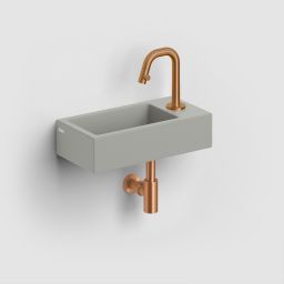 Clou Flush umywalka 36x18 cm prostokątna ścienna-nablatowa szara CL/03.32030