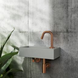 Clou Flush umywalka 36x18 cm prostokątna ścienna-nablatowa szara CL/03.32030