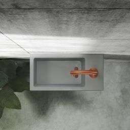 Clou Flush umywalka 36x18 cm prostokątna ścienna-nablatowa szara CL/03.32030