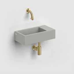 Clou Flush umywalka 36x18 cm prostokątna ścienna-nablatowa szara CL/03.32031