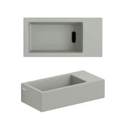 Clou Flush umywalka 36x18 cm prostokątna ścienna-nablatowa szara CL/03.32031