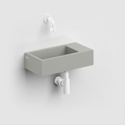 Clou Flush umywalka 36x18 cm prostokątna ścienna-nablatowa szara CL/03.32031