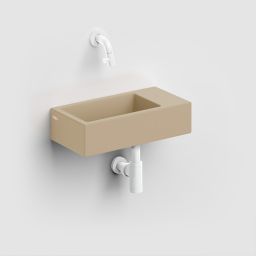 Clou Flush umywalka 36x18 cm prostokątna ścienna-nablatowa musztardowa CL/03.34031