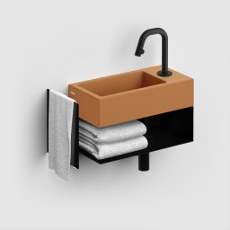 Clou Flush umywalka 36x18 cm prostokątna ścienna-nablatowa piaskowa CL/03.36030