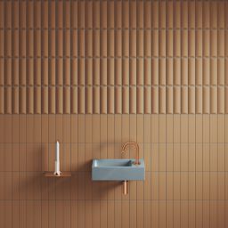 Clou Flush umywalka 36x18 cm prostokątna ścienna-nablatowa niebieska CL/03.38030