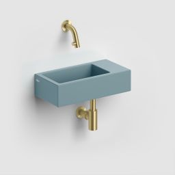 Clou Flush umywalka 36x18 cm prostokątna ścienna-nablatowa niebieska CL/03.38031