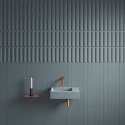 Clou Flush umywalka 36x18 cm prostokątna ścienna-nablatowa niebieska CL/03.38031