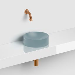 Clou Vale umywalka 22x22 cm okrągła nablatowa niebieska CL/03.38164