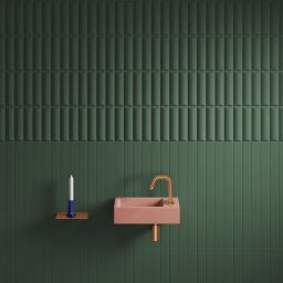 Clou Flush umywalka 36x18 cm prostokątna ścienna-nablatowa różowa CL/03.40030