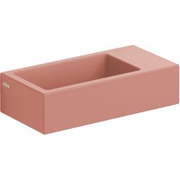 Clou Flush umywalka 36x18 cm prostokątna ścienna-nablatowa różowa CL/03.40031