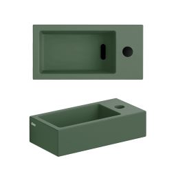 Clou Flush umywalka 36x18 cm prostokątna ścienna-nablatowa zielona CL/03.42030