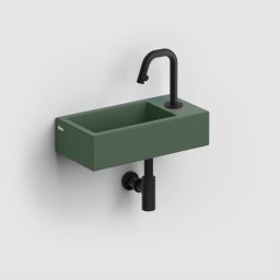 Clou Flush umywalka 36x18 cm prostokątna ścienna-nablatowa zielona CL/03.42030