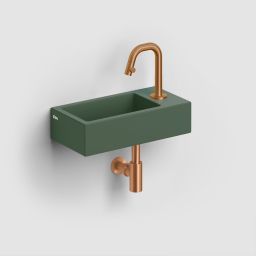 Clou Flush umywalka 36x18 cm prostokątna ścienna-nablatowa zielona CL/03.42030