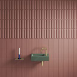 Clou Flush umywalka 36x18 cm prostokątna ścienna-nablatowa zielona CL/03.42030