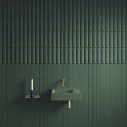 Clou Flush umywalka 36x18 cm prostokątna ścienna-nablatowa zielona CL/03.42031