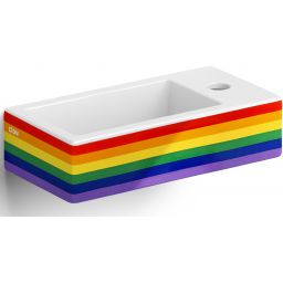 Clou Flush umywalka 36x18 cm prostokątna ścienna-nablatowa biała CL/03.69030