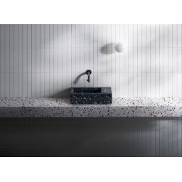 Clou Flush umywalka 36x18 cm prostokątna ścienna-nablatowa czarna CL/03.80031