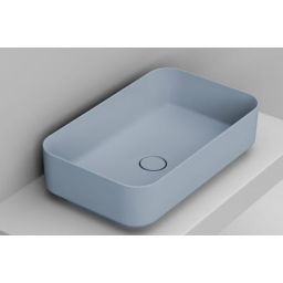Ceramica Dolomite Noemi umywalka 64x38,5 cm prostokątna nablatowa niebieska matowa D311271