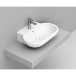 Ceramica Dolomite Mirto umywalka 65x46 cm owalna meblowa biała matowa D461441