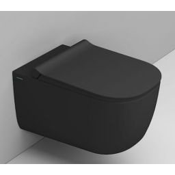 Ceramica Dolomite Mirto miska WC wisząca bez kołnierza czarny mat D462581