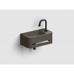 Clou InBe umywalka 43x23 cm prostokątna ścienna czarna IB/03.72030.02.01.R       