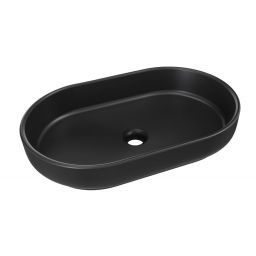 Comad River 2 umywalka 55x35 cm owalna nablatowa czarny mat RIVER 2 BLACK MATT UN 55 ( E-6594 )