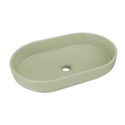 Comad River 2 umywalka 55x35 cm owalna nablatowa oliwkowy mat RIVER 2 OLIVE GREEN MATT UN 55 ( E-6594 )