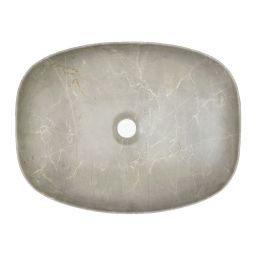 Comad Anna umywalka 50,5x39,5 cm nablatowa owalna kamień/beż mat UN-ANNA-MY1