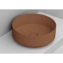 Ceramica Dolomite Noemi umywalka 44 cm okrągła nablatowa brązowy mat D310561