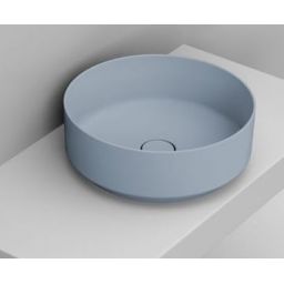 Ceramica Dolomite Noemi umywalka 44x44 cm okrągła nablatowa niebieska matowa D310571