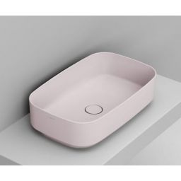 Ceramica Dolomite Noemi umywalka 62x38 cm prostokątna nablatowa różowa matowa D311065