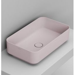 Ceramica Dolomite Noemi umywalka 60x36 cm prostokątna nablatowa różowa matowa D311165
