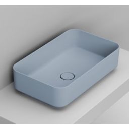Ceramica Dolomite umywalka 60x36 cm prostokątna nablatowa niebieska matowa D311171