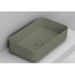 Ceramica Dolomite Noemi umywalka 60x36 cm prostokątna nablatowa zielona matowa D311175