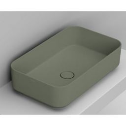 Ceramica Dolomite Noemi umywalka 64x38,5 cm prostokątna nablatowa zielona matowa D311275