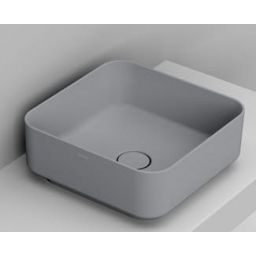 Ceramica Dolomite Noemi umywalka 40x40 cm kwadratowa nablatowa szary mat  D311745
