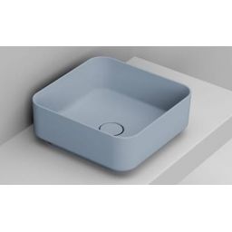 Ceramica Dolomite Noemi umywalka 40x40 cm kwadratowa nablatowa niebieska matowa D311771