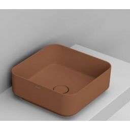 Ceramica Dolomite Noemi umywalka 40x40 cm kwadratowa nablatowa brązowa matowa D311775