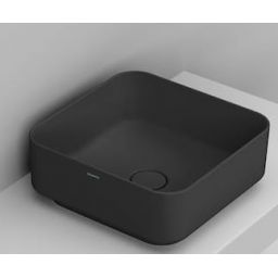 Ceramica Dolomite Noemi umywalka 40x40 cm kwadratowa nablatowa czarna matowa D311781