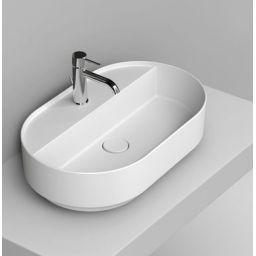 Ceramica Dolomite Noemi umywalka 65x40 cm owalna nablatowa biała D312001