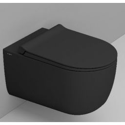 Ceramica Dolomite Mirto Round miska WC wisząca bez kołnierza ze spłukiwaniem wirowym czarny mat D475781