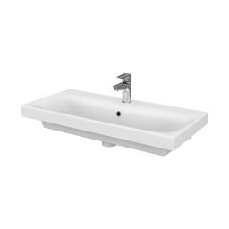 Outlet - Cersanit Moduo umywalka 80x38 cm prostokątna ścienna-meblowa biała K116-012
