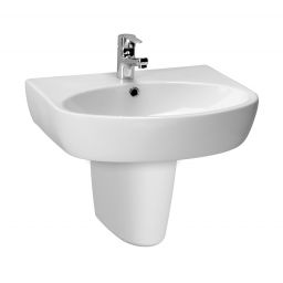 Cersanit Parva umywalka 60x46 cm półokrągła ścienna biała K27-031