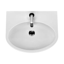 Cersanit Parva umywalka 60x46 cm półokrągła ścienna biała K27-031