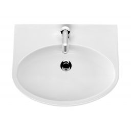 Cersanit Parva umywalka 50x40 cm półokrągła ścienna biała K27-030