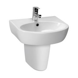 Cersanit Parva umywalka 50x40 cm półokrągła ścienna biała K27-030