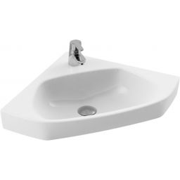 CeraStyle Arda umywalka 46x46 cm ścienna narożna biała 001900-u