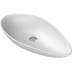 CeraStyle Olive umywalka 75 cm nablatowa asymetryczna biała 071300