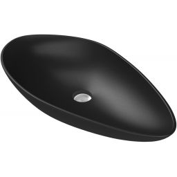 CeraStyle Olive umywalka 75 cm nablatowa asymetryczna antracyt mat 071309-97